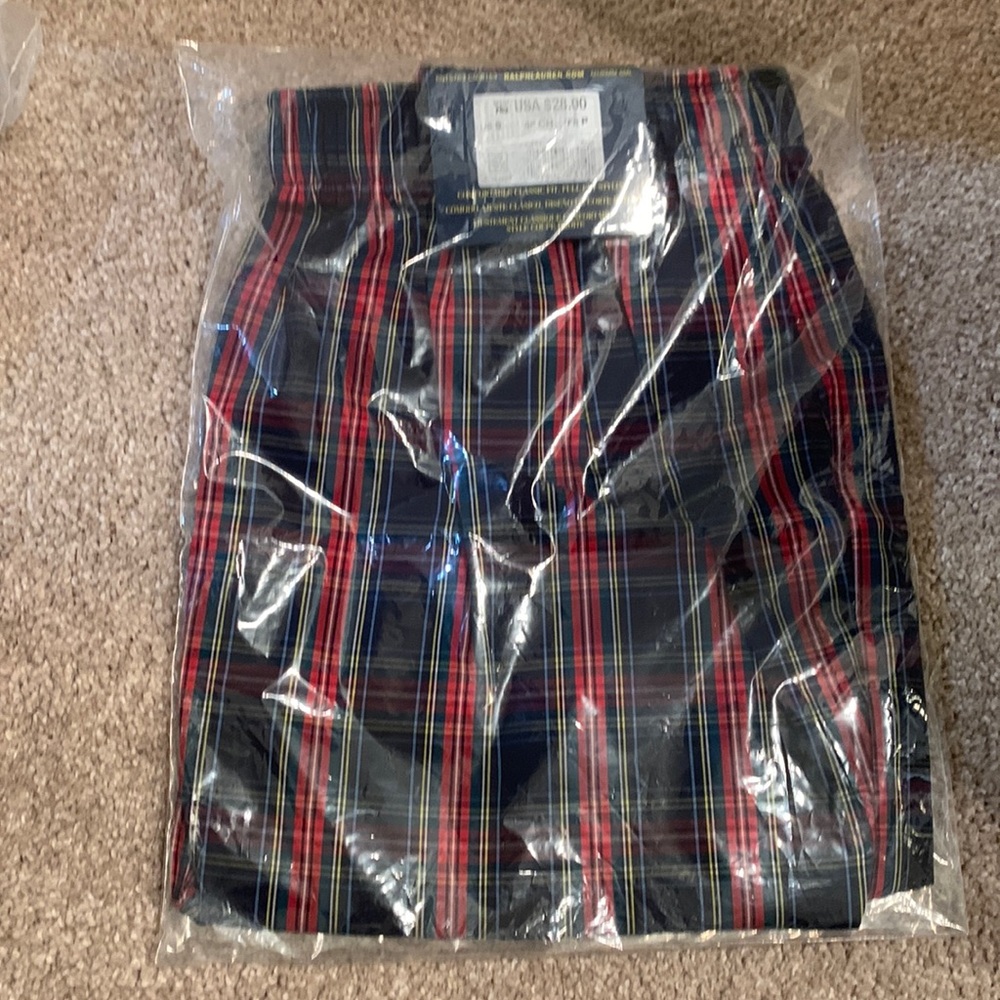 Plaid polo Ralph Lauren classic fit boxer size small